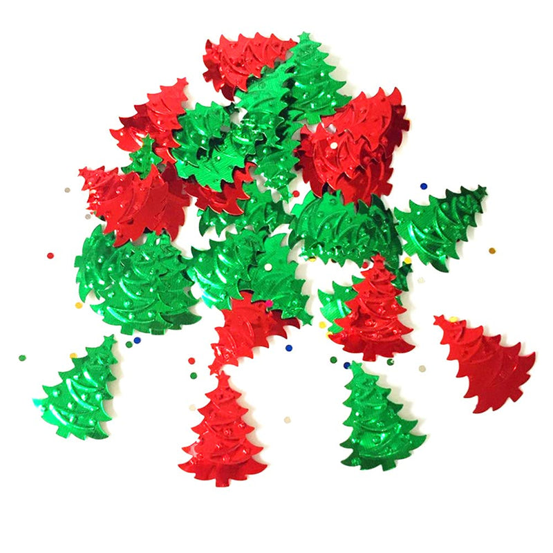 Christmas Tree Confetti Perfect Decoration for Christmas Party (Red Green) - PawsPlanet Australia