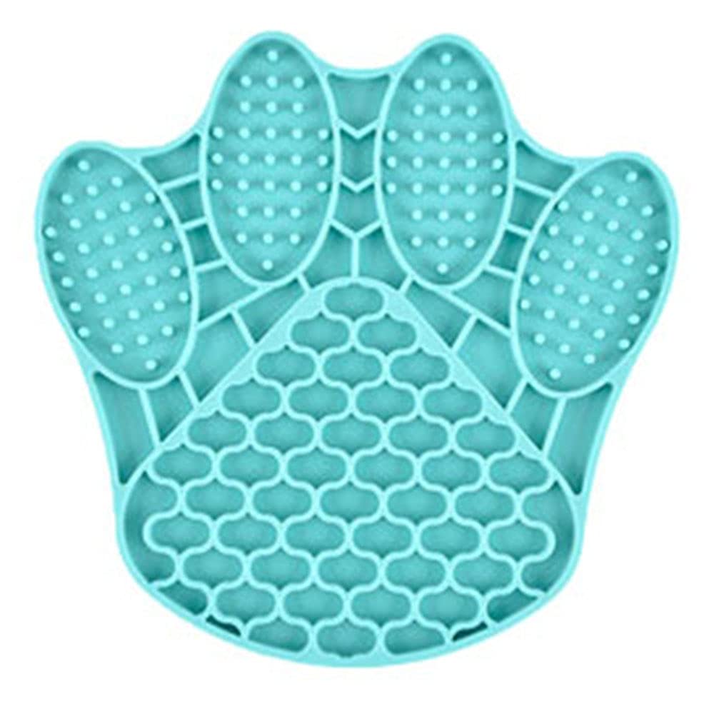 Futmtu Slow Feeder for Dogs Funny Fish Dolphin Crab Raw Paws Lick Mat for Dogs & Cats Fun Alternative to a Slow Feed Dog Bowl Claws(7.48in*7.68in)-Blue - PawsPlanet Australia