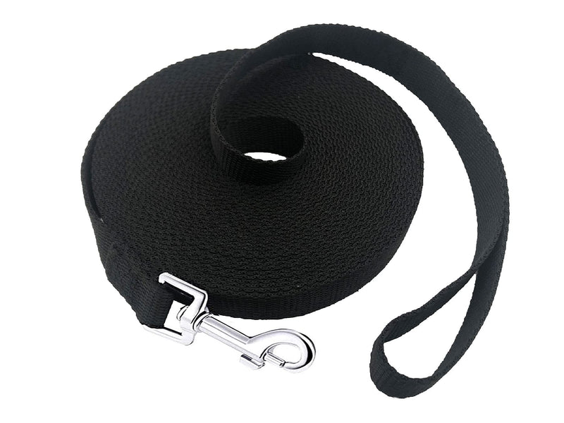 PETGOGO 15ft 20ft 30ft 40ft 50ft Long Dog/Puppy Lead Obedience Recall Training Dog Leashes for Small Medium Dogs Camping, Training, Play, or Backyard (15 FT, Black) 15 FT - PawsPlanet Australia