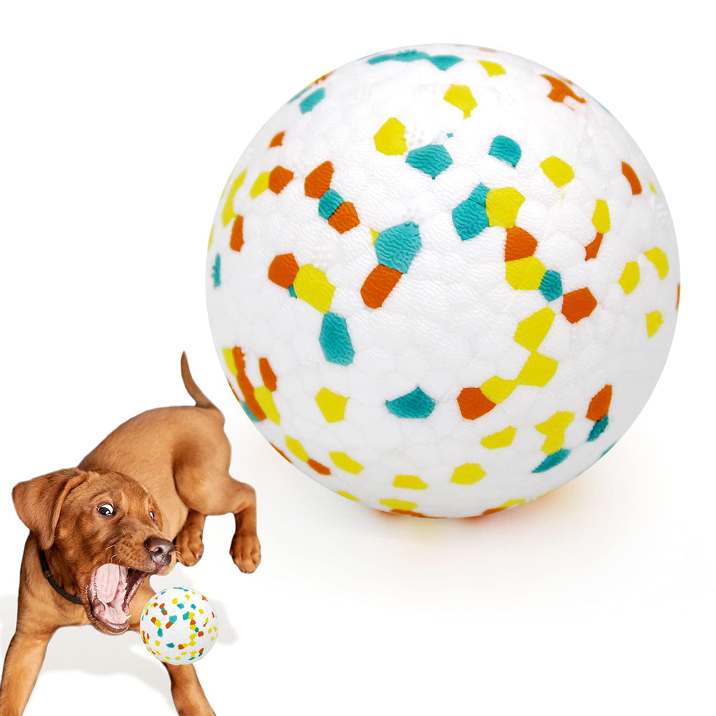 PEGIC Dog Toy Ball ETPU Durable Bite Fetch Tennis Balls Interactive Play Ball, Diameter 2.8 inch - PawsPlanet Australia