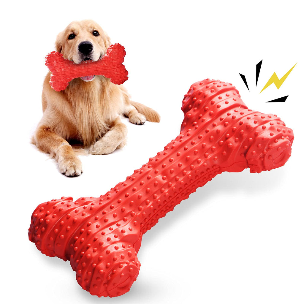 Dog Chew Toys for Medium and Large Breed, Indestructible Dog Toys for Aggressive Chewers Large Breed, Squeaky Interactive Dog Bones - PawsPlanet Australia