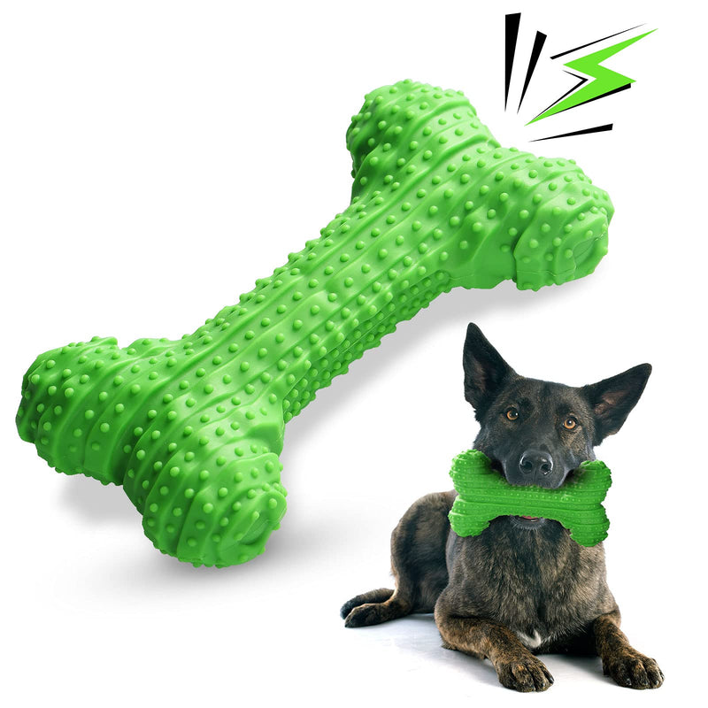 Dog Chew Toys for Aggressive Chewers, Squeaky Dog Toys for Medium Large Breed, Indestructible Interactive Dog Toys(Green) - PawsPlanet Australia