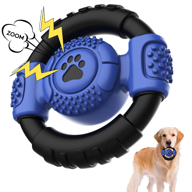 Dog Toys for Aggressive Chewers, Dog Chew Toys Interactive Squeaky Dog Toy for Aggressive Chewer, Dog Toy Indestructible Chewing Toys for Dogs Reduce Boredom, Dog Teething Toy with Milk Flavor Blue - PawsPlanet Australia