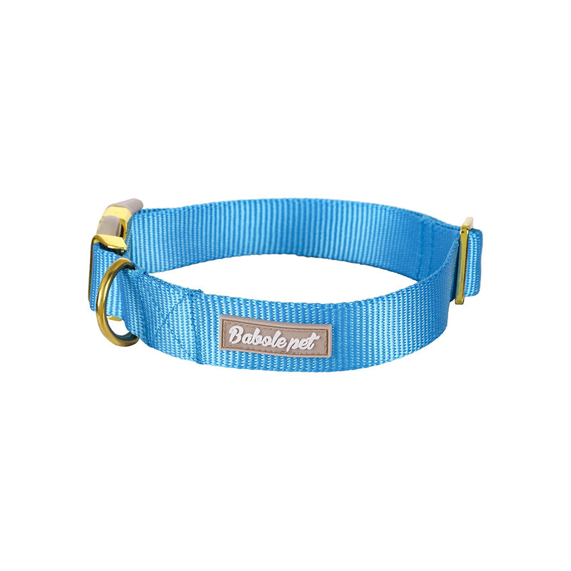 Babole Dog Collars with Safety Metal Buckle， Adjustable Soft Comfortable Nylon Pet Collars for Small Medium Large Dog XS Blue - PawsPlanet Australia