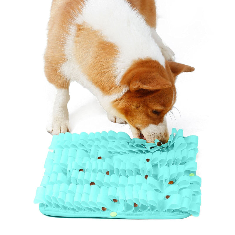 GEMWON Snuffle Mat - Suitable for Large and Small Dogs Food Feeding Mat (Anti-Slip & Button Splicing), Premium Pet Interactive and Stress-Relieving Toy BLUE - PawsPlanet Australia