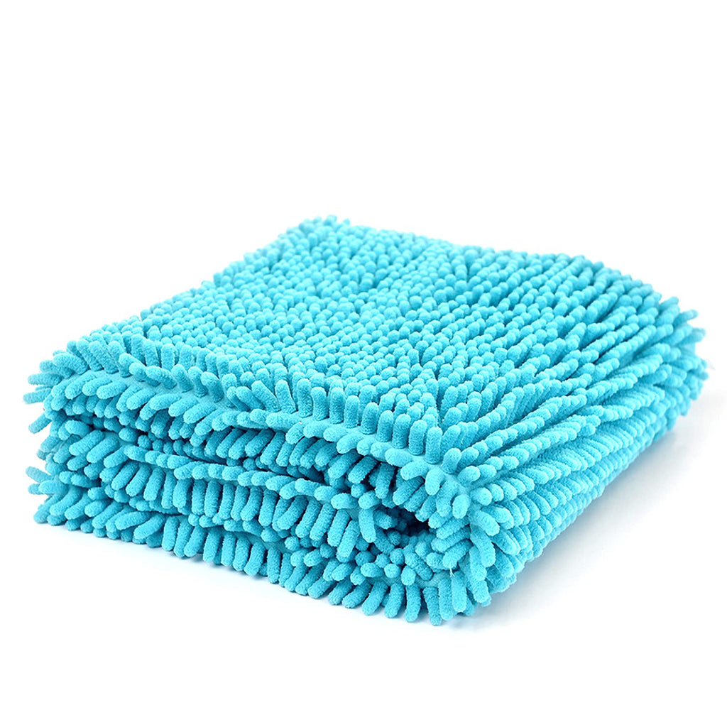 APLAUKA Dog Towel Ultra Absorbent Towels for Dogs Machine Washable Premium Microfiber Pet Bath Towel Grooming Supplies Quick Drying with Hand Pockets Pet Towel for Dogs and Cats 24in*14in Blue - PawsPlanet Australia