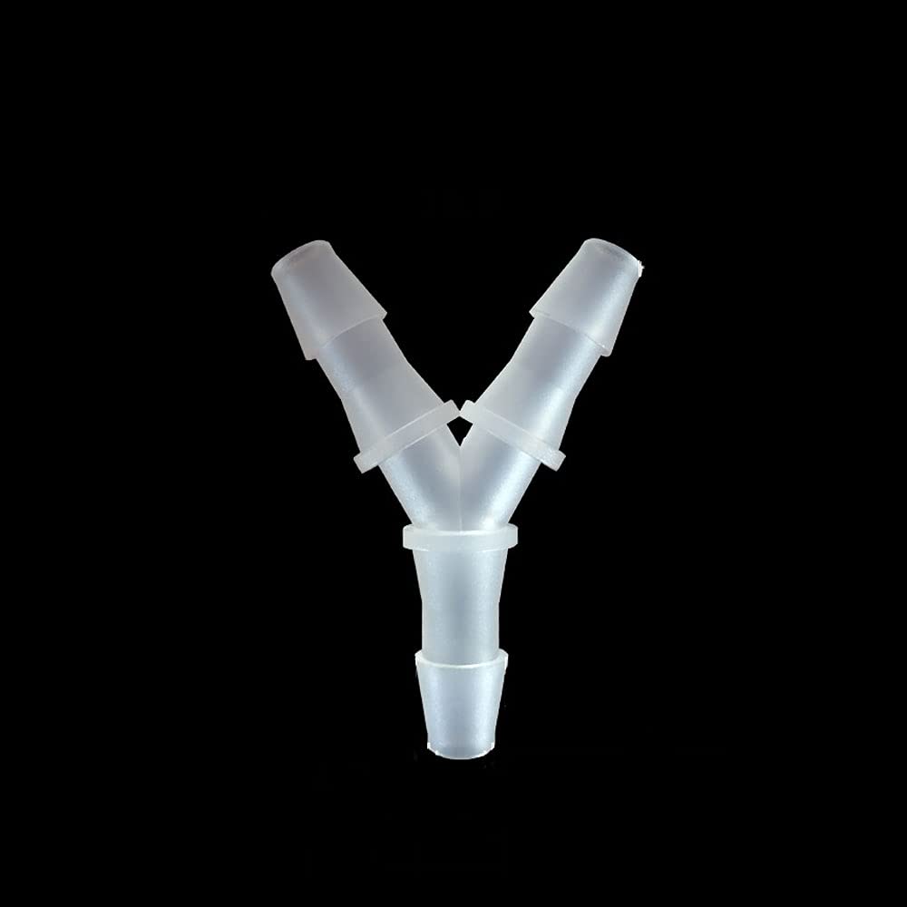 Yhar 1/4" y shaped tubing connector Hose Barb Fitting Equal Barbed 3 Way plastic tubing splitter adapters for Air Line Oxygen Pipe aquarium fish tank air pump(Pack of 4) 1/4"(6.3mm)(4Pcs) - PawsPlanet Australia