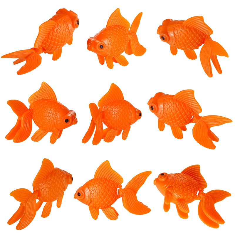 Lystaii 25pcs Artificial Aquarium Fishes Plastic Fish Ornament Realistic Artificial Goldfish Fake Fish Decorations Moving Floating Orange Fish Ornament Bowl Decor - PawsPlanet Australia