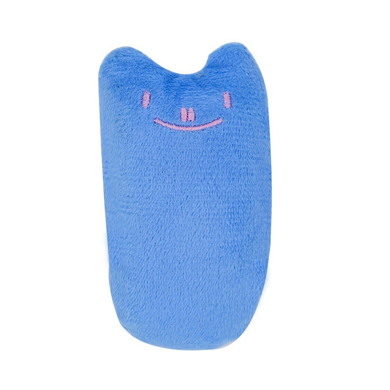 PKSANIT Cat Toys with Catnip, Cat Face Expression Floppy Plush Catnip Toys for Indoor Cats, Molar Interactive Bite Resistant Cat Toy Blue - PawsPlanet Australia