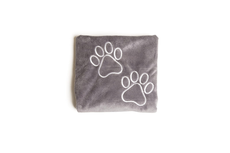 Dog Towel - Pet Drying Towel for Dogs and Cats - Soft, Absorbent, Quick Dry - Paw Print Microfiber Puppy Towel and Cat Towel for Bath, Bathing, Pool, Beach, Rain - Grooming Supplies & Car Accessories - PawsPlanet Australia
