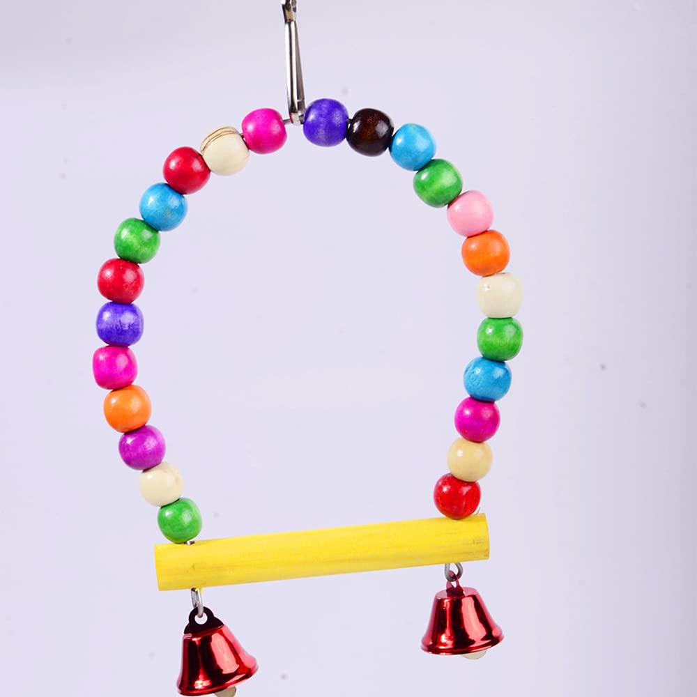 6 Pieces of Bird Toys, Parrot Swing Chewing Toys, Bell cage Toys, Suitable for Parrots, Xuanfeng Parrots, Cone Tailed Parrots, Birds, Parrots, Macaws, Parrots and Love Birds (6 Pieces) 6-Piece set - PawsPlanet Australia