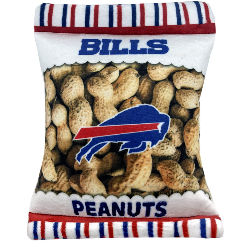 NFL Buffalo Bills Crinkle FINE Plush Dog & CAT Squeak Toy - Cutest Stadium Peanuts Snack Plush Toy for Dogs & Cats with Inner Squeaker & Beautiful Baseball Team Name/Logo - PawsPlanet Australia