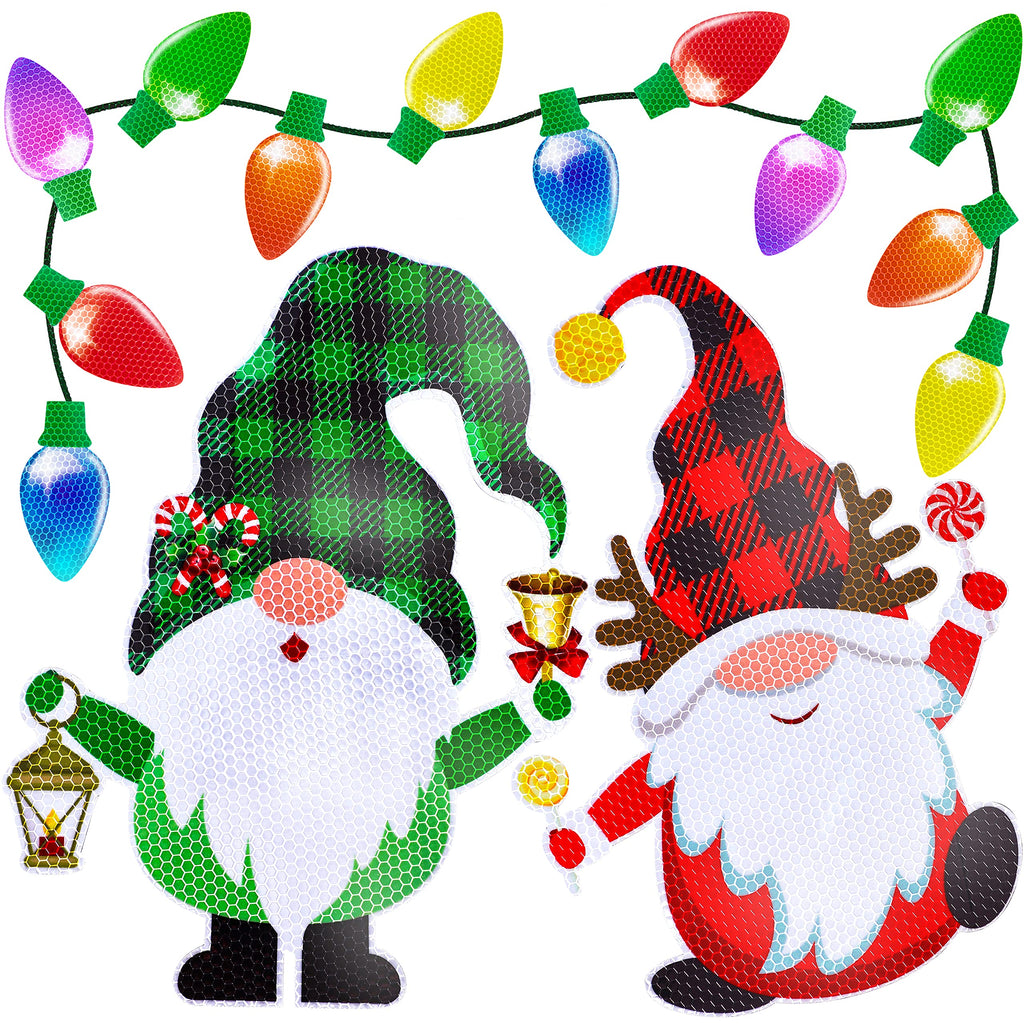 90shine Christmas Car Refrigerator Decorations Reflective Bulb Light Gnome Magnet Accessories Set Xmas Holiday Cute Decor, 20 Pieces - PawsPlanet Australia