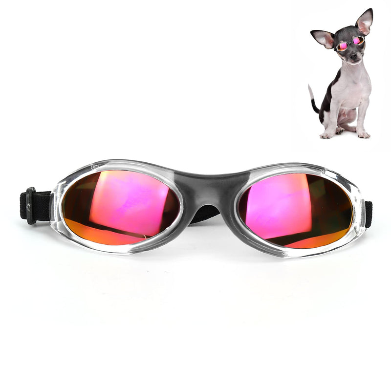 Flantor Dog Sunglasses, Anti-Fog Pet Glasses Dog Goggles for UV Protection & Eyewear Protection with Adjustable Strap,Windproof Puppy Sunglasses for Medium and Large Pet Black Frame & Red Lens - PawsPlanet Australia