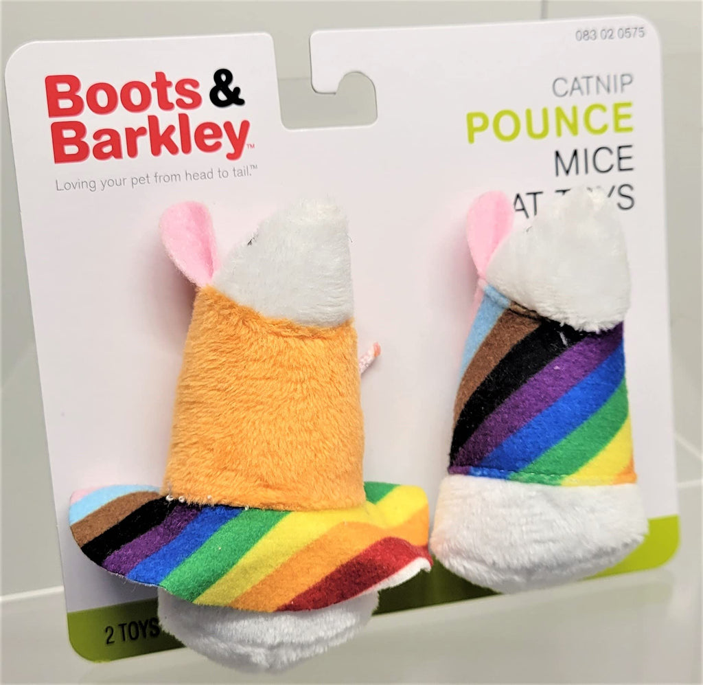 Boots & Barkley Kitten Cat Kitty Rainbow Pride Catnip Pounce Toy Mouse Mice Set - PawsPlanet Australia