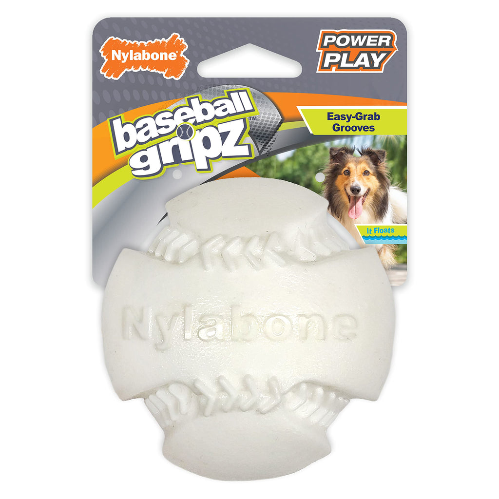 Nylabone Power Play Dog One Size (1 Count) Baseball - PawsPlanet Australia