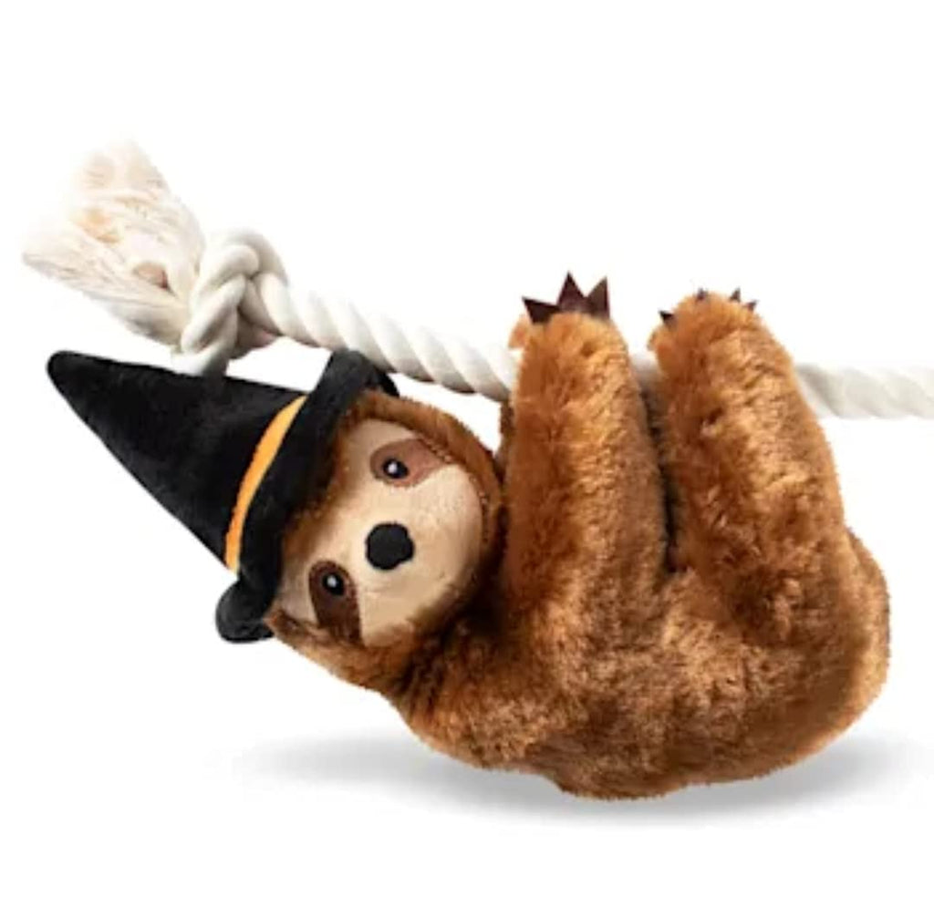 Witchy Sloth on a Rope Plush Dog Toy, Large - PawsPlanet Australia
