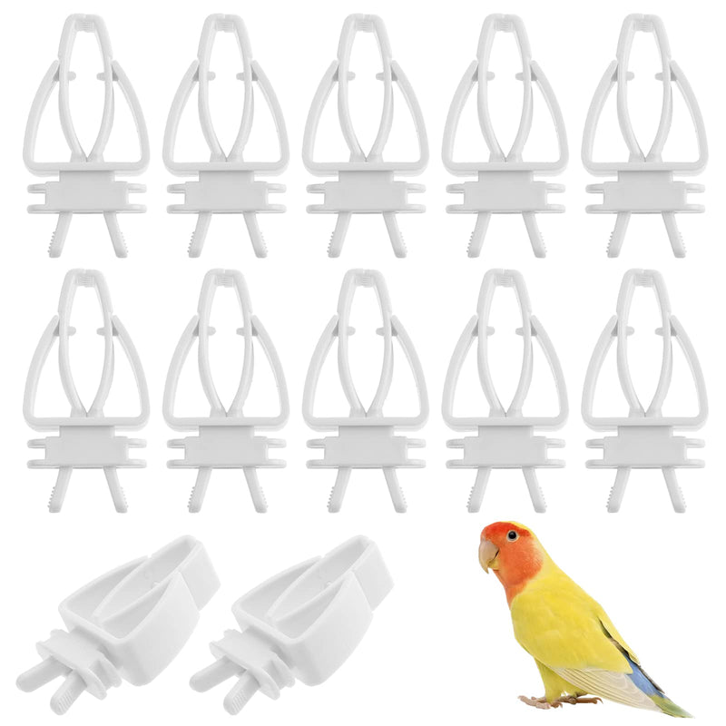 DonLeeving 12 Pack Bird Cage Food Holder Clips,Bird Cage Feeder Clip Food Holders Parrot Fruit Vegtable Clips for Budgie Parakeet Cockatoo Macaw Cockatiel Conure - PawsPlanet Australia