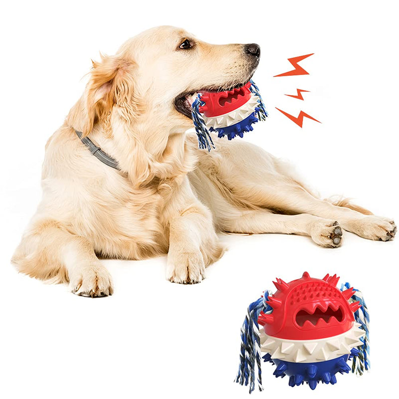 Dog Toys for Aggressive Chewers - Double Suction Cup Dog Tug Toy, Dog Puzzle Chew Interactive Dog Toys Squeaky Molar Bite Ball for Teeth Cleaning & Food Dispensing Blue Chew Balls - PawsPlanet Australia