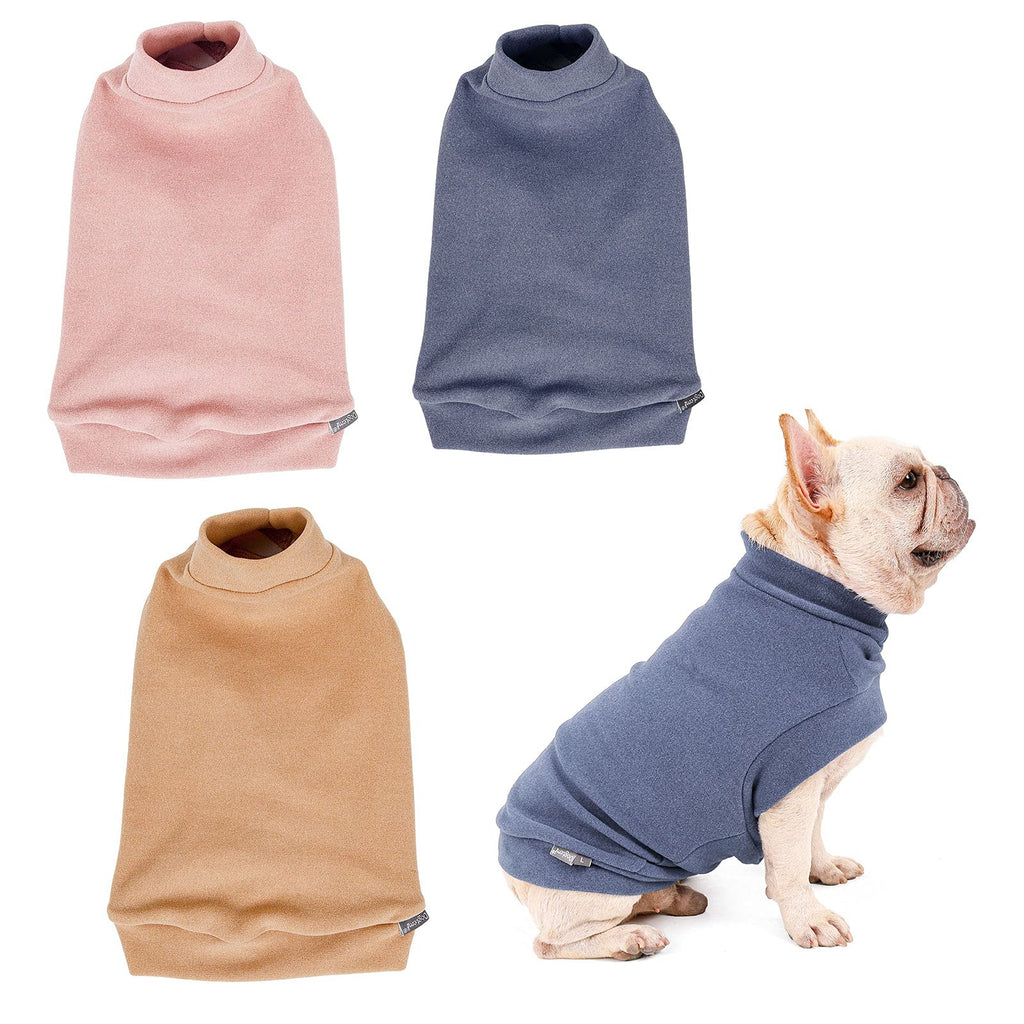 Banooo Pet Clothes Winter Dog Sweater Dog Shirts Sweatshirt Puppy Stretchy Vest Soft Warm Blank Dog Shirts for Small Medium Large Boy Girl Dogs and Cats Blue - PawsPlanet Australia