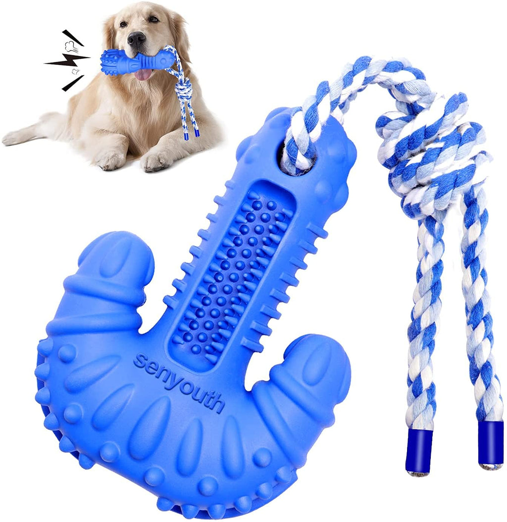senyouth Dog Toys for Aggressive Chewers, Durable and Tough Dog chew Toy Natural Rubber Milk Flavor Squeaky Dog Toy for Small Medium Large Dogs - PawsPlanet Australia