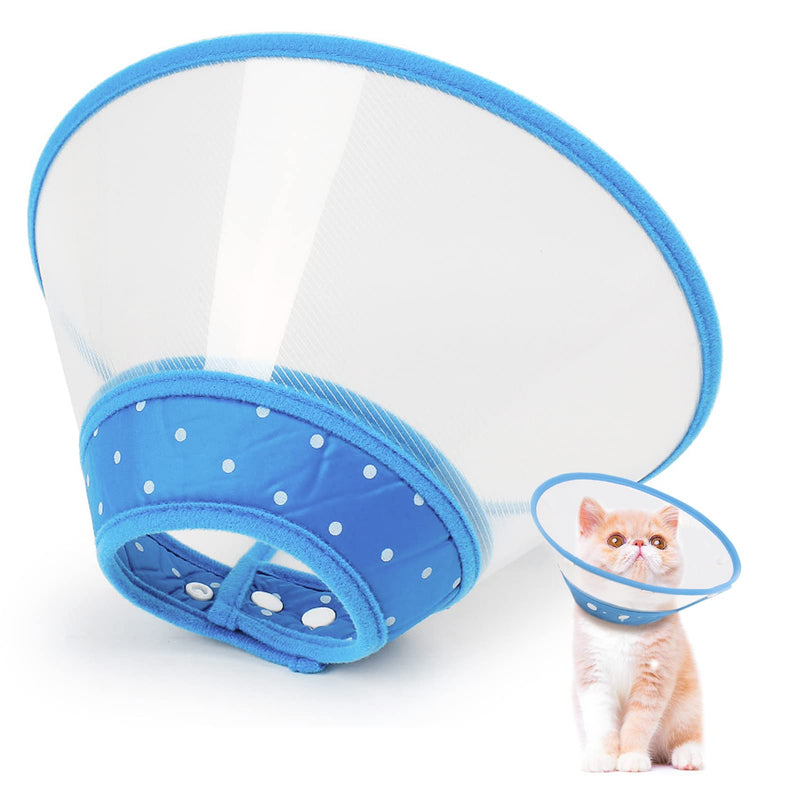 Vivifying Pet Cone, Adjustable Lightweight Elizabethan Collar for Puppies, Small Dogs, Cats, Kittens and Rabbits S(Neck: 4.7-5.7 in) Blue - PawsPlanet Australia