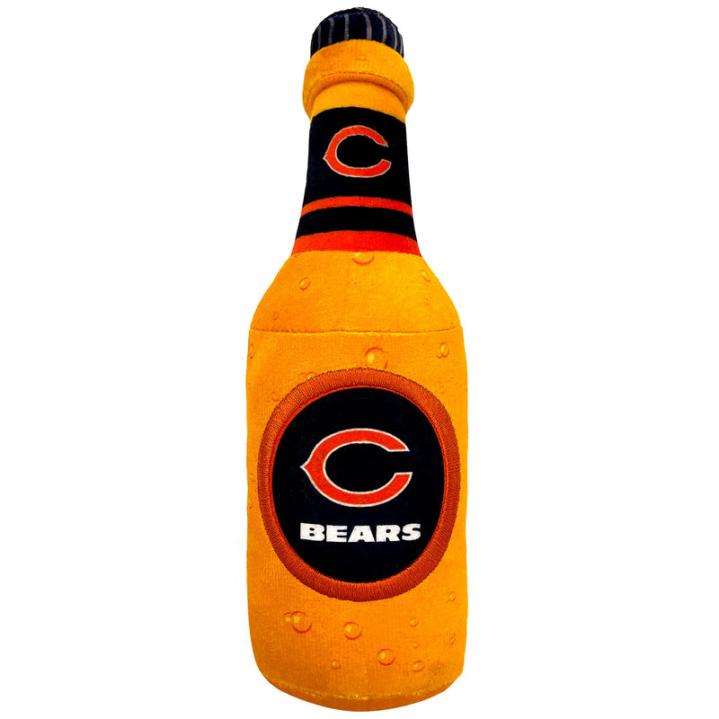 NFL Chicago Bears Beer Bottle Plush Dog & CAT Squeak Toy - Cutest Stadium SODA Bottle Snack Plush Toy for Dogs & Cats with Inner Squeaker & Beautiful Football Team Name/Logo - PawsPlanet Australia