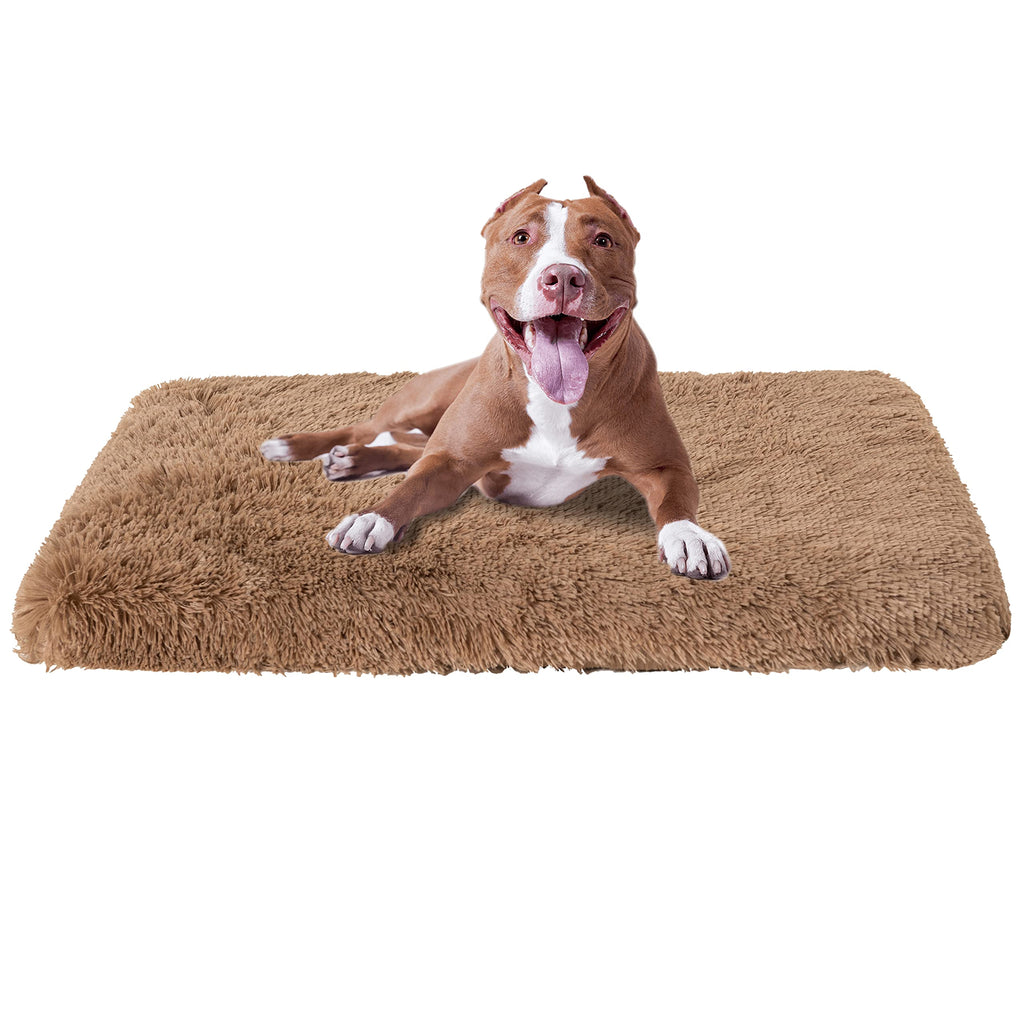 Tinaco Plush Orthopedic Pet Bed for Dogs and Cats; Stylish Warm Sleeping Surface; Removable and Washable Cover with Non-Slip Waterproof Bottom. L Brown - PawsPlanet Australia