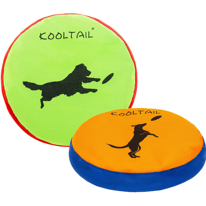 KOOLTAIL Dog Flying Discs - 2 Pack Interactive Dog Fetch Toys Durable Soft Waterproof Dog Floats in Water & Safe on Teeth - PawsPlanet Australia