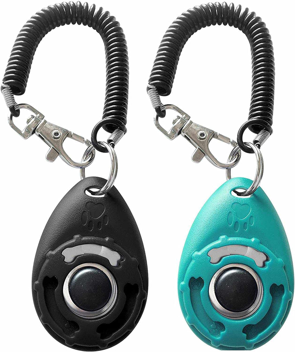 LMYS 4 Pieces Dog Training Clicker, Pet Training Clickers with Wrist Strap for Dogs Cats Puppy Birds Horses Practical Design, Suitable Size and Sound - PawsPlanet Australia