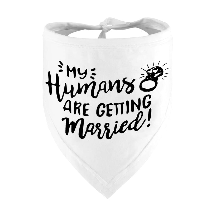 Engagement Gift, My Humans are Getting Married Dog Bandana, Wedding Photo Prop, Pet Scarf, Dog Engagement Announcement, Pet Accessories Black - PawsPlanet Australia