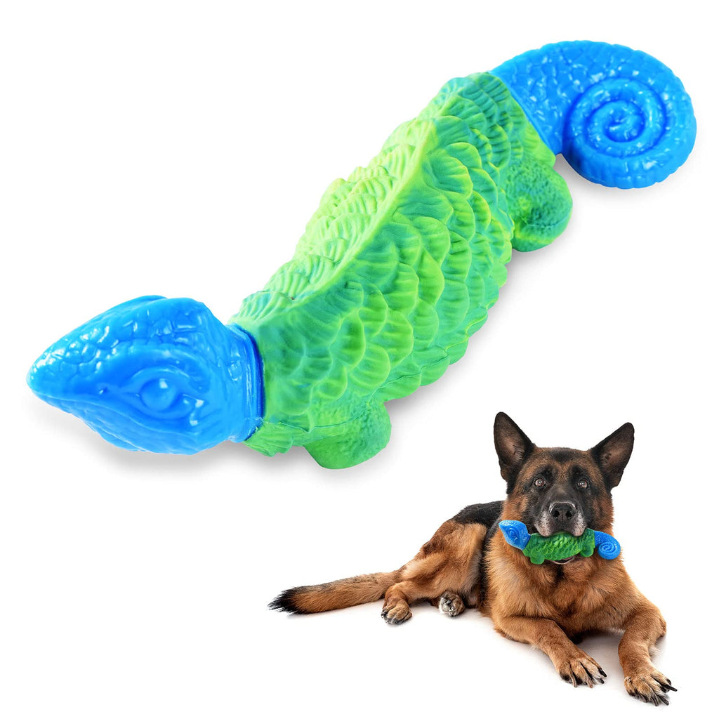 Dog Chew Toys for Aggressive Chewers, Indestructible Dog Toys for Medium Large Breed, Tough Durable Nylon Dog Toy(Lizard) - PawsPlanet Australia