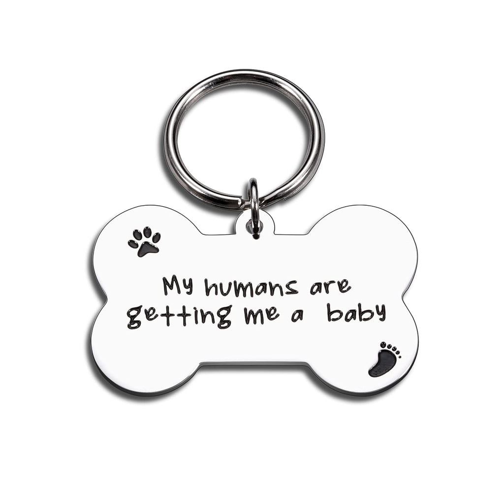Funny Dog Tags Personalized for Pets Dog Pregnancy Announcement Gifts for Dog Lovers Gender Reveal Gifts for Expecting Dad Mom Parents to Be Gifts My Humans are Getting Me A Baby Announcements Ideas - PawsPlanet Australia