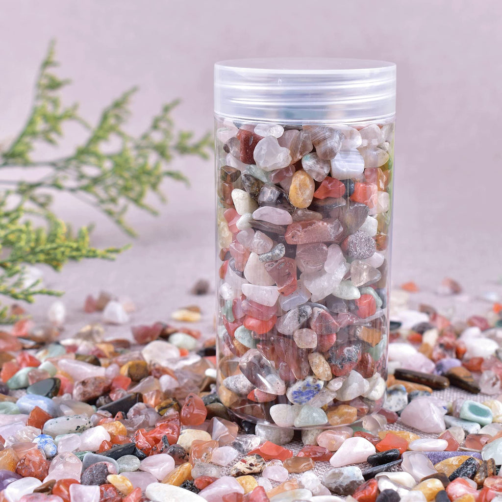 SigMntun 0.5lb(225g) x Colorful Gems Decorative Rocks for Garden and Home Ornament, Tumbled Crystal Confetti Chips, Crushed Stone Healing Reiki Stones Making Home Decoration 0.5 X Colorful Gems - PawsPlanet Australia