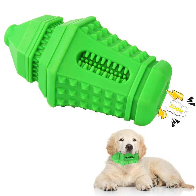 GEVLOT Durable Rubber Dog Chew Toys, Interactive Dog Toys for Aggressive Chewers,Tough Dog Toys for Training and Cleaning Teeth,Dog Puzzle Toys for Medium/Large Dog Milk Flavor Green - PawsPlanet Australia