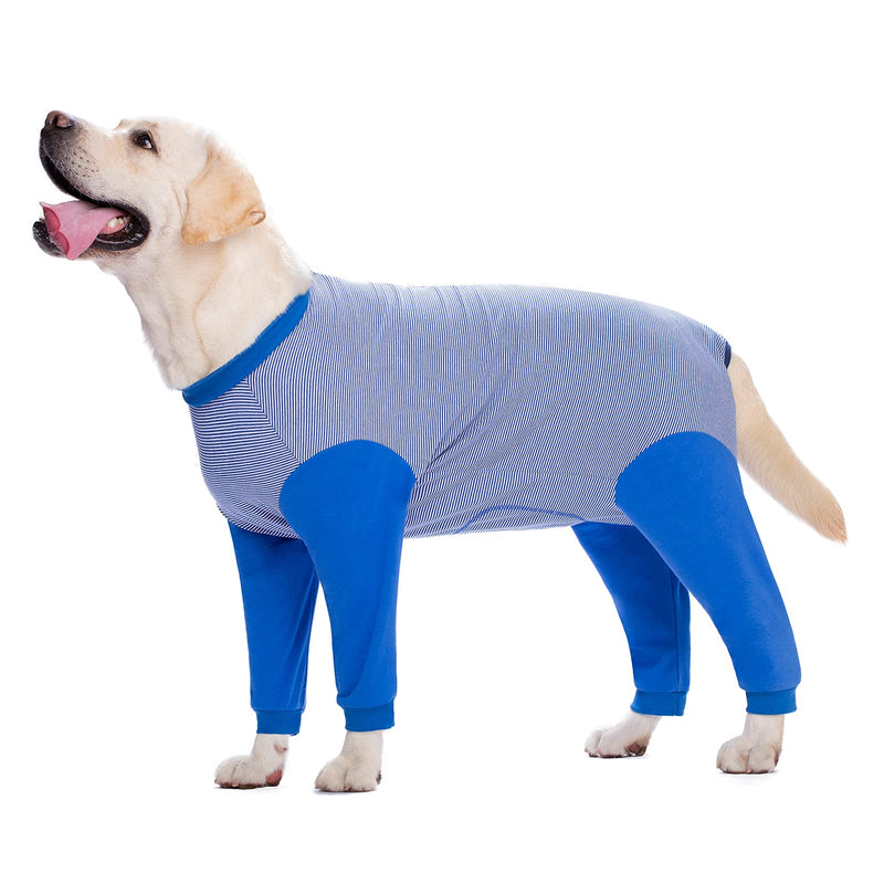Yeapeeto Dog Onesie Surgery Recovery Suit for Large Medium Bodysuit Dogs Pajamas PJS Full Body for Shedding, Prevent Licking, Wound Protection, Cone Alternative X-Large Blue - PawsPlanet Australia