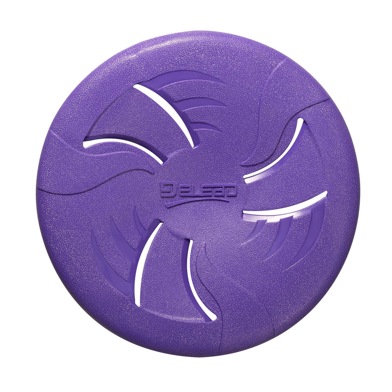HONGEZEY Indestructible Dog Flying Discs, Interactive Dog Flyer Toys, Soft Lightweight Dog Catch and Fetch Toys for Medium Large Dogs, Floats in Water & Safe on Teeth Small Purple - PawsPlanet Australia