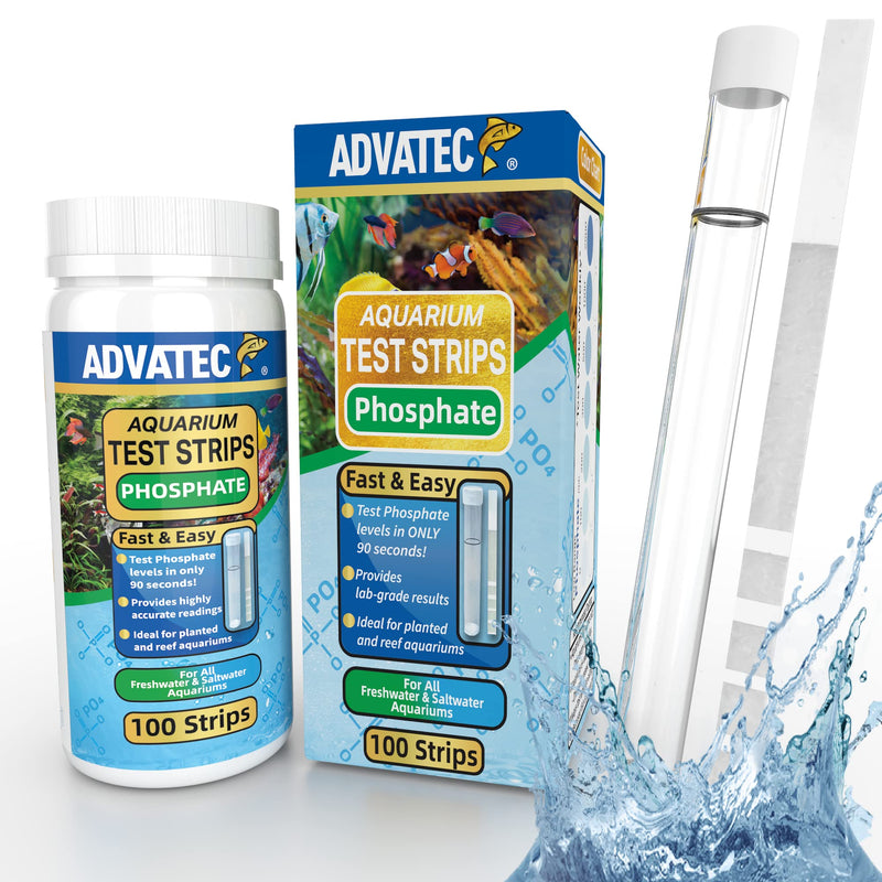 Phosphate Aquarium Test Strips - for Fresh/Salt Water Aquariums, Lab Grade, for Professional Or Home Use - Fast & Accurate Results! (100 Count) 100 Count - PawsPlanet Australia