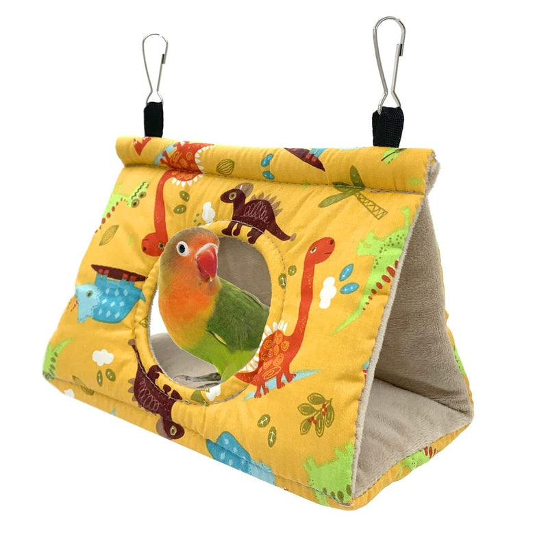 Vehomy Bird Parrot Warm Nest House Bird Winter Hanging Hammock with Hole and Dinosaurs Pattern Plush Snuggle Birds Sleeping Bed Parrot Hideaway for Cockatiels Parakeet Budgies African Grey S - PawsPlanet Australia