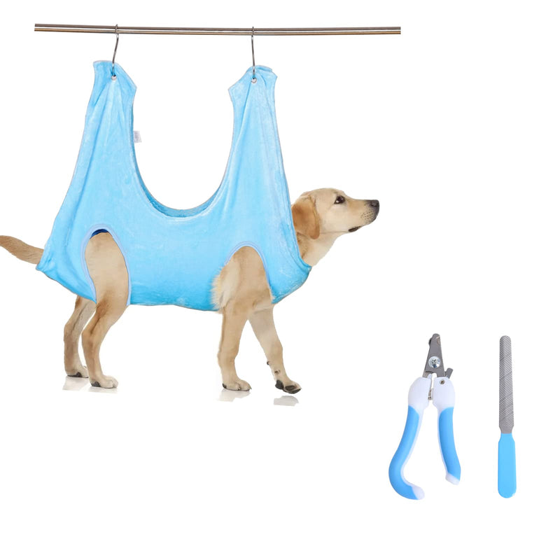 Gekufa Pet Grooming Hammock,Breathable Dog Cat Restraint Bag with Nail Clipper & File for Nail Caring (Medium Size) - PawsPlanet Australia