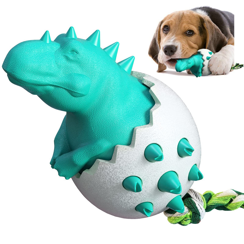 Dog Chew Toys for Aggressive Chewers,Geyet Durable Rubber Dog Toothbrush Toy,Interactive Dinosaur Egg Tough Dog Toys for Small Medium Large Breeds - PawsPlanet Australia
