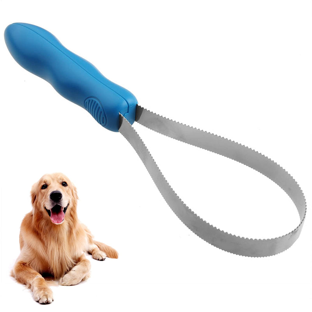 Dual-Sided Dog Shedding Blade, Blade for All Dog Coat Types Dogs Shedding Brush with Stainless Steel Blade - PawsPlanet Australia