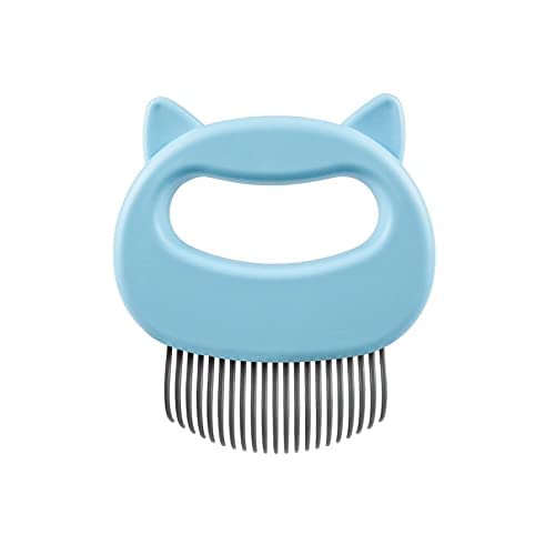 BertGO Cat comb-beauty hair removal massage comb-soft hair removal, clear tangles and easy to clean-suitable for cats, dogs and rabbits-pet hair removal tool (Cat comb blue (two packs)) Cat comb blue (two packs) - PawsPlanet Australia