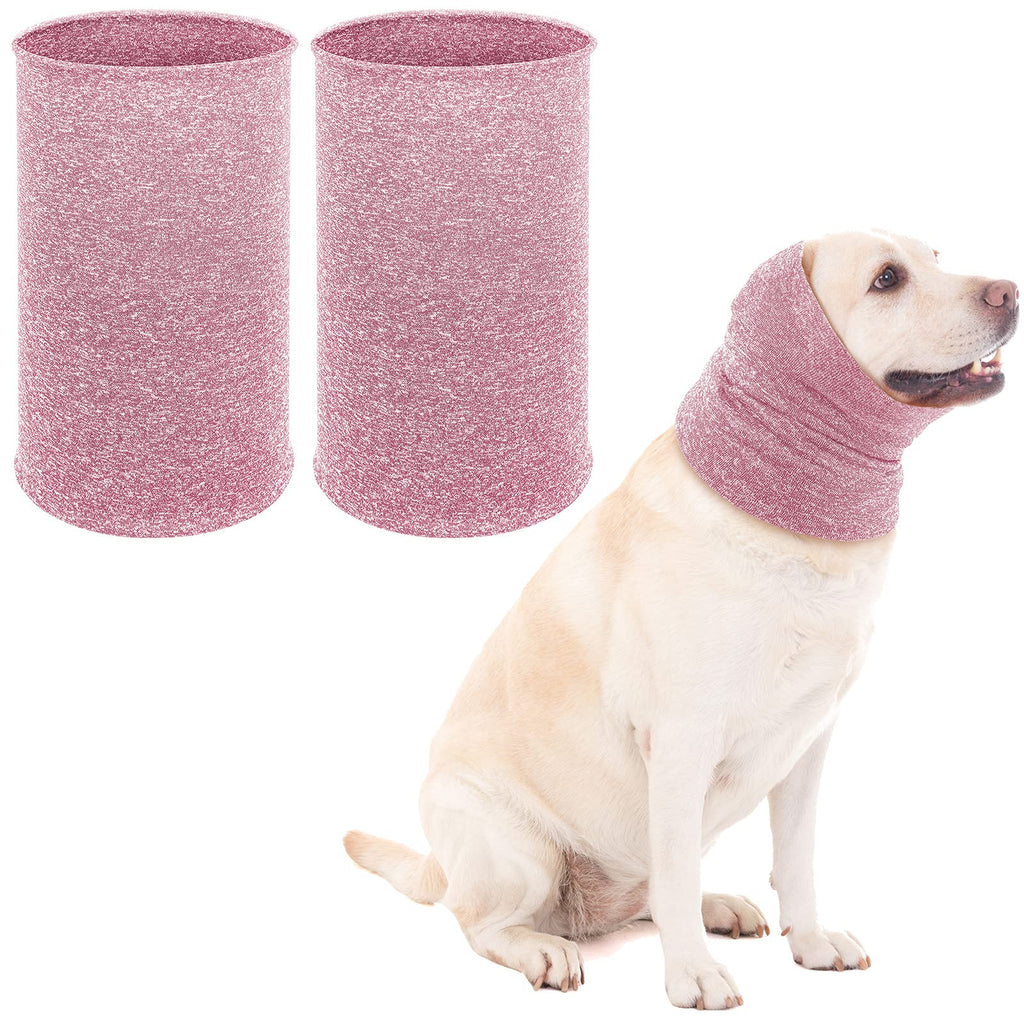 2 Pieces Dog Ear Wrap Noise snoods for Dogs Dog Ear Muffs Noise Protection Quiet Ears Dog Neck and Ears Warmer Pet Dog Hoodie Dog Snood for Anxiety Relief Small Pink - PawsPlanet Australia