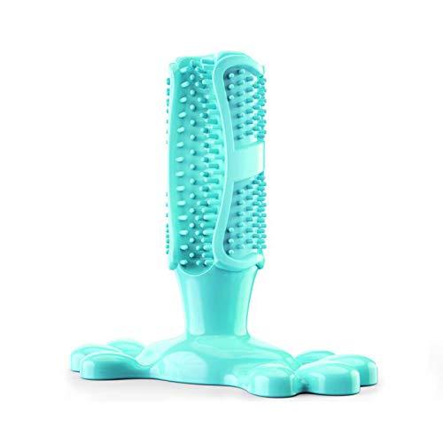 Dog Toothbrush Chew Toys Natural Rubber Dog Tooth Cleaner Stick Puppy Dental Care Brushing Toy Dog Tooth Cleaner(4 Colors Available) Medium Lake Blue - PawsPlanet Australia