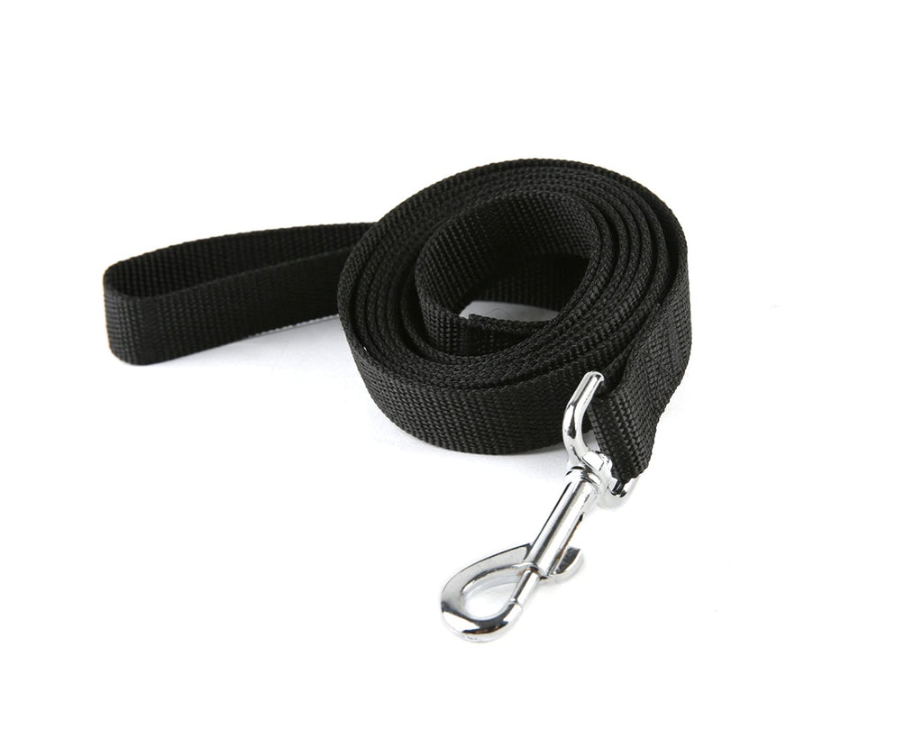 Strong Durable Nylon Dog Training Leash, Traction Rope, 4Ft /5 Foot /6 Feet Long, 5/8 inch 3/4 Inch 1 Inch Wide, for Small and Medium Dogs 1'' x 4 FT Black - PawsPlanet Australia