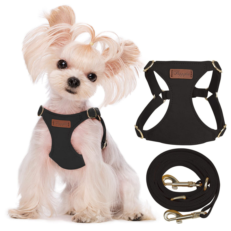 No Pull Dog Harness with Multifunction Dog Leash,Lightweight Pet Harness Vest and Soft Adjustable No Choke Escape Proof Cute Dog Harness for Puppies or Small Dogs,Medium Dogs or Large Dogs black XS - PawsPlanet Australia