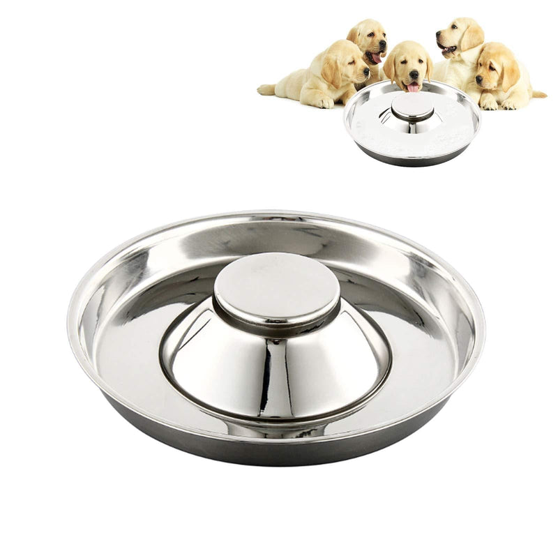 YUDANSI Stainless Steel Dog Bowl, Dog Water Bowl Food Bowls,Puppy Weaning Bowls,Slow Feeder Dog Bowl Where Multiple Puppies and Cats Eat at The Same Time 10.2in-1pcs - PawsPlanet Australia