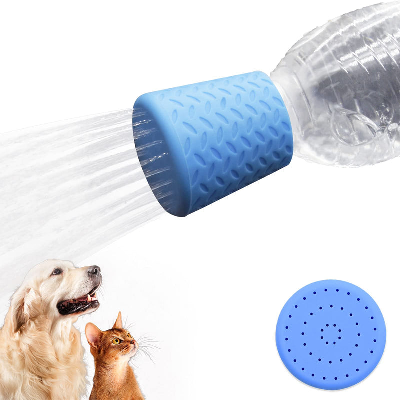 Bongpuda Portable Outdoor Dog Shower Heads Attachment Dogs Accessories for Traval Beach and Camping, Dog Hiking Gear - Fits Most Plastic Water or Soda Bottles from 16 Oz to 2 Liters Blue - PawsPlanet Australia