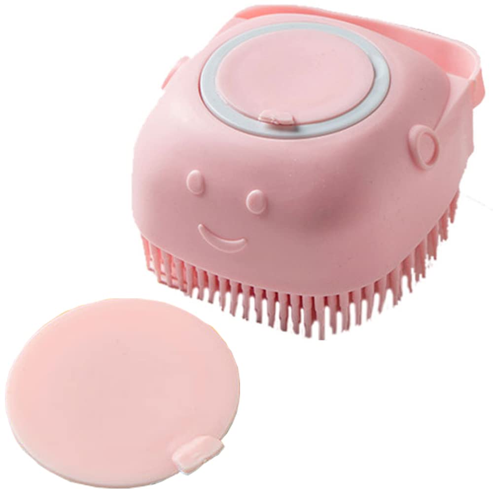 Combing beauty appliances, cleaning massage brush, cat bath brush, dog beauty brush, pet bath brush, soothing massage rubber comb, suitable for all kinds of pets. (SQUARE Pink) SQUARE Pink - PawsPlanet Australia